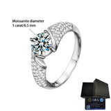 Gorgeous Sparkling 1 Carat D Colour VVS1 Moissanite Diamond 925 Silver Ring  Party Daily Wear Fine Jewellery