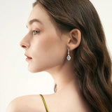 Marvelous 2.0ct VVS1 Moissanite Drop Hook Earrings - Dangle Earrings for Special Occasions Fine Jewellery - The Jewellery Supermarket