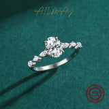 Fashion Oval Top Quality AAAA Lab Created Diamond 925 Sterling Silver Luxury Ring