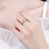 Terrific 1CT VVS1 GRA Certified Moissanite Diamonds Solitaire Rings, Engagement Wedding Silver Fine Jewellery