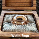 Rose Gold-Color Dome High Polished 2-10MM  Men Women Tungsten Carbide Wedding Rings