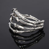 Unisex Punk Style Gothic Metal Skeleton Bone Skull Bangle Bracelet Cuff Bracelet - Adjustable For Women Men Jewellery