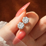 Solitaire 0.1/0.3/0.5/1/2CT D Moissanite Stud Earrings for Men Women