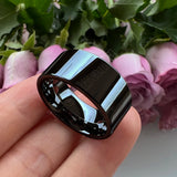 Flat Finish Design 10MM 12MM Wide Glossy Large Men's Shiny Wedding Tungsten Ring