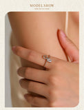 Fashion Irregular Line Design AAAA Lab Created Diamond 925 Sterling Silver Ring