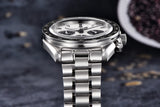 Luxury Chronograph AR Sapphire Mirror Ceramic Bezel New Moon Men's Quartz Watches