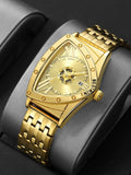 Luxury Classic Brand Multicolour Triangle Quartz Wristwatches -  Dial wth Roman Numerals Business Mens Wristwathes