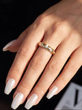 Real 0.03CT Round Moissanite Diamond Rings Fine Jewellery