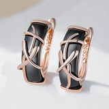 14 Karat  Rolled Gold Unique Black Ceramics Drop Earrings For Women Fashion Jewellery
