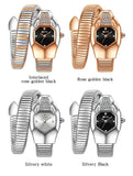 Snake Shape Design Exquisite Fashion Casual Waterproof Copper Band Wristwatch