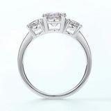 Dazzling 2/4ct D Colour VVS1 Moissanite Diamonds Wedding Engagement Rings  Gold Plated 925 Silver Fine Jewellery