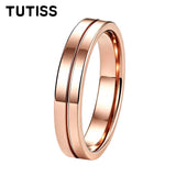 Classic 4mm Multicolour Tungsten Carbide Wedding Engagement Rings For Men Women