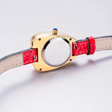 Classic Luxury Top Brand Noble Red Snake Leather Strap Bracelet Quartz Fashion Unique Watches for Woman