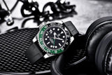 New LUXURY DESIGN Top Mechanical Automatic Watch Sports Rubber Diver Series Watch Luminous Date Display Wristwatches