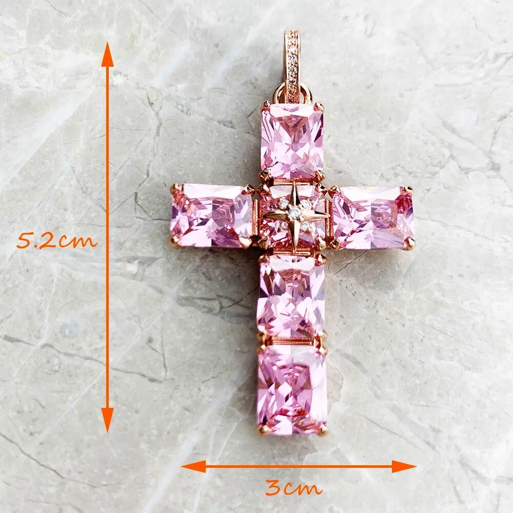 Brand New Filigree Star Handcrafted AAA CZ Crystals Cross Pendant Fine 925 Sterling Silver Jewellery For Women - The Jewellery Supermarket