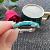 New Crushed Turquoise Inlay 4MM/6MM/8MM Multicolour Tungsten Comfort Fit Engagement Wedding Ring for Women and Men - The Jewellery Supermarket