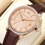 New Luxury Brand Classic Luxury Rhinestone Diamonds Ladies Watches Japanese Movement Women Dress Watches Gift Set