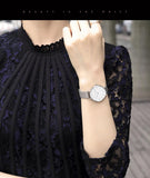 New Simple Elegant Rose Gold Tone Stainless Steel Women Bracelet Watch - Quartz Movement Steel Mesh Watches