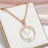 14K Filled Gold Pearl Round Micro Wax Setting AAA Zircon Diamonds Luxury Fashion Necklace