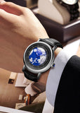 New Arrival Blue Planet Creative Earth Fashion Quartz Wristwatches -  Leather Sport Luminous Dial Mens Watches - The Jewellery Supermarket