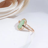 14K Rolled Gold Emerald AAA Zircon Crystal Big Green Luxury Rings For Women Fine Jewellery