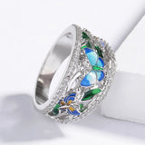 New Classic Butterfly Style Hand Made Enameled Bowknot Fashion Ring