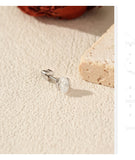 Multi -Styles 925 Silver Geometric Moissanite Heart Screw Stud Helix Earrings
