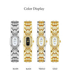 Fashion Gold Bracelet Stainless Steel Quartz Vintage Ladies Watches -  Zircon Diamonds Wristwatches Gifts for Women