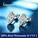 Luxury 0.5-2 Carats Marquise Heart Pear Princess Cut Moissanite Diamonds Stud Earrings
