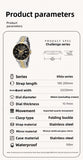 Luxury Maserati Watches Men's Luxury Fashion Trends in Europe and America Luminous Gold Steel Strap. Ideal Present
