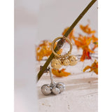 18K Gold Plated Stainless Steel Beads Ball Handmade Ring Trendy Charm Jewellery