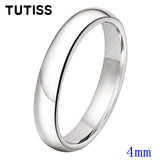 Shiny White Gold Color 2/3/4/5/6/7/8/10mm Tungsten Carbide Rings for Men Women