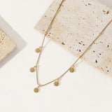 New Arrival 316L Stainless Steel Gold Colour Flower Pendant Necklace Earrings For Women - Fashion Jewellery Set - The Jewellery Supermarket
