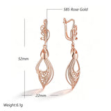 14K Gold Filled Unique Glossy Long Dangle Earrings Fashion High Quality Fine Jewellery