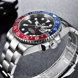 NEW LUXURY DESIGN PD-1662 GMT SapphireGlass Stainless Steel 100M Waterproof Automatic Mechanical Wristwatch