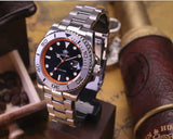 Luxury Stainless Steel Black Dial Green Bezel AD2040 20Bar Waterproof BGW9 Luminous Quartz Mens Wristwatches