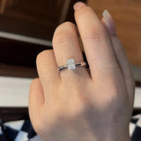Excellent 1Carat Radiant/Asscher Cut Moissanite Diamond Rings 925 Silver Wedding Engagement GRA Certified Jewellery