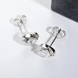 Elegant Heart Shape Flower 1ct D Colour Moissanite Diamonds Earrings for Women - Silver Sparkling Fine Jewellery