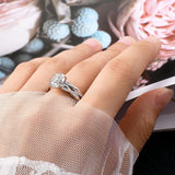 GRA Certified 2CT D Colour VVS1 Oval Moissanite Diamonds Engagement Wedding Ring Set for Women Silver Fine Jewellery