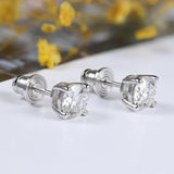 Classic Sparkling 18KGP 1ct Moissannite Diamonds Stud Earring for Women/Men, Fine Jewellery