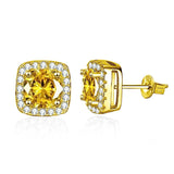 Delicate Moissanite Diamonds S925 Sterling Silver Stud Earrings For Women And Men