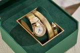 NEW Personality Snake Shaped Round Bracelet Wrapped Alloy Strap Quartz Watch