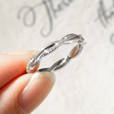 Fabulous Twist Shank VVS1 D Colour Moissanite Full Eternity Rings Fine Jewellery