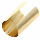 New Simple Design Smooth Big Gold Colour Bangle Bracelets for Women - Statement Cuff Jewellery - The Jewellery Supermarket