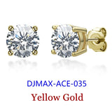 Dazzling 0.5-3ct Moissanite Diamond Sterling Silver Stud Earrings for Women Men