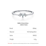 Minimalist Geometric Triangle Sterling Silver AAAA Lab Created Diamonds Ring
