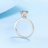 0.5ct-2ct Moissanite Engagement Wedding Diamond Solitaire Rings for Women 925 Sterling Silver Luxury Fine Jewellery