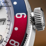 Super Luminous Bubble Mirror Glass GMT Watch 20Bar Diver Stainless Steel Quartz Watch