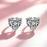 Silver 0.5~2.0 Carat Marquise, Emerald  Princess-Cut Moissanite Diamonds Earrings