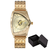 Luxury Classic Brand Multicolour Triangle Quartz Wristwatches -  Dial wth Roman Numerals Business Mens Wristwathes